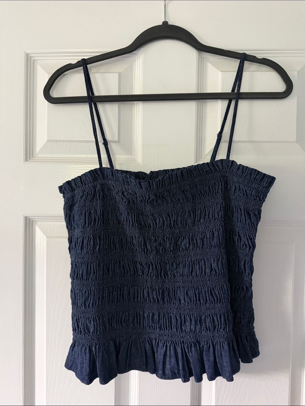 Madewell Smocked Chambray Tank